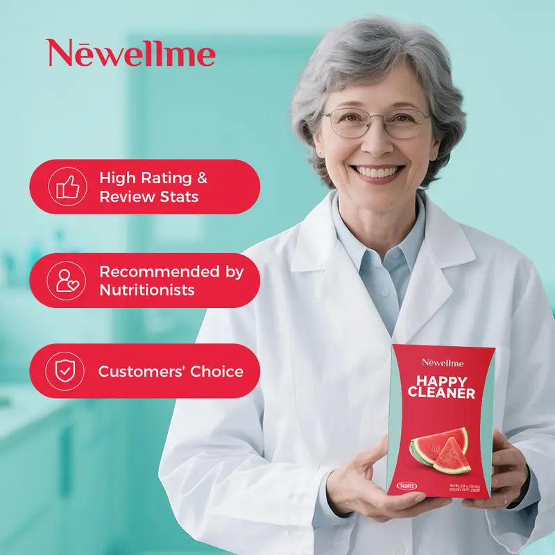 Newellme Happy Cleanse - Superfood Powder/Probiotics/Digestive Enzymes/Moringa - Supports gut health - Boosts immunity Optimum