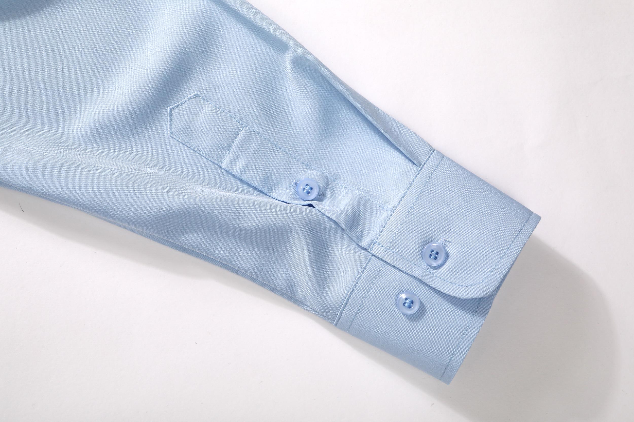 Men's long-sleeved dress shirt, modern slim-fit version, wrinkle-proof casual business button-down shirt, suitable for work commuting lining, basic style, men's top