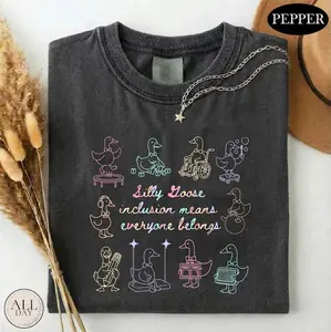 Silly Goose Inclusion Means Everyone Belongs Comfort Colors/Gildan Shirt, Sped Teacher Tshirt, Autism Awareness Shirts, Choose Inclusion Tee, Special Ed Gift