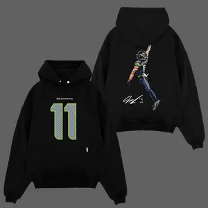 [Hokies Store] Jaxon Smith‑Njigba (JSN) Dunks For The 12s Heavyweight Acid Washed Cotton Hoodie T-Shirt, JSN Fans Shirt, Seahawks Graphic Football Shirt, Game Day Outfits