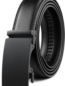 Men’s Classic Leather Belt | Micro Adjustable | Black