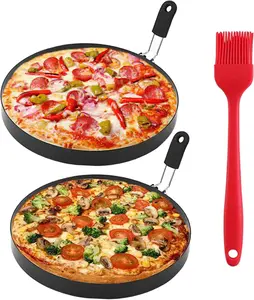 8" Omelette Ring for Griddle,2 Packs Non-Stick Stainless Steel Omelette Ring Pancake Mold Griddle Omelet Mold with Silicone Handle for Sandwich Muffins EJIUJIUO