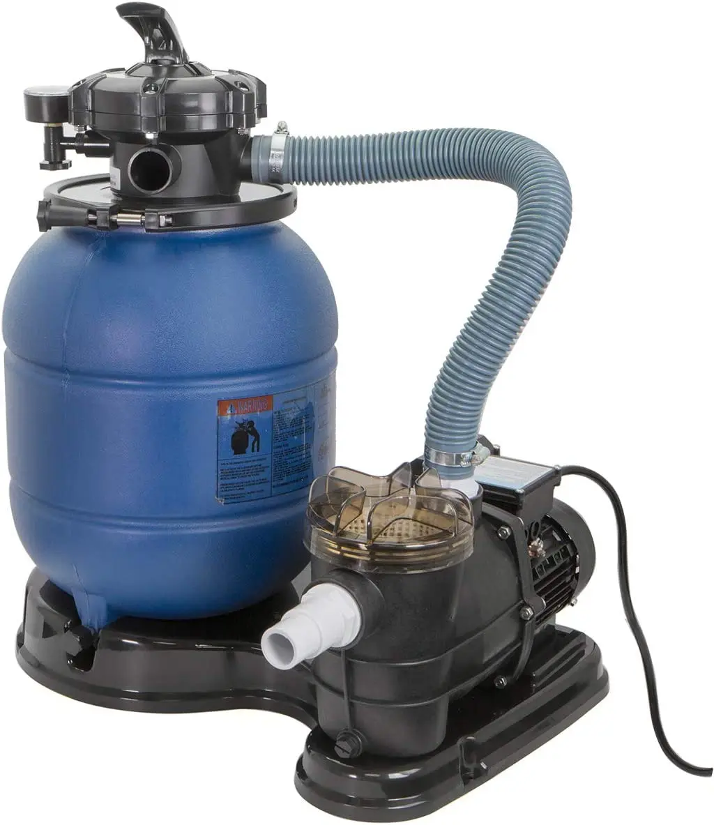 XtremepowerUS 13-in Above Ground Pool Pump & Filter Kit, 0.75HP Sand System with 2400 GPH Flow Rate, 4-Way Valve, Backwash Function for Above Ground Pool Setup Water Maintenance