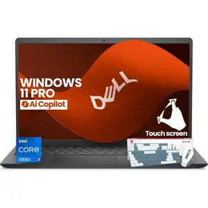 Dell 15.6" FHD Touchscreen Business Laptop, 13th Gen Intel 10-Core i7-1355U Processor, 16GB/32GB RAM, 1TB/2TB SSD, Numeric Keypad, Wi-Fi 6, HDMI, Windows 11 Pro, Red Dragon Keyboard and Mouse Set,Perfect for Work & Study