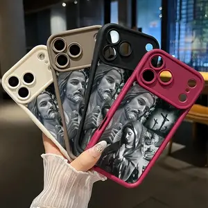 triple pattern phone case, compatible with iPhone 17 Pro Max, 16 Pro Max, 15 Pro, 14, 13, 12, and 11.  Shockproof and drop-resistant phone case made of durable silicone material.