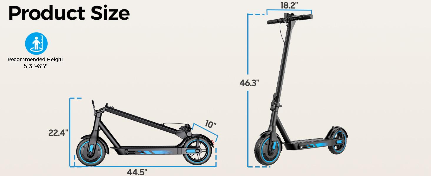 [New Year Gifts] Electric Scooters 500W Peak Adult Electric Scooter, 16/22/28 MPH Top Speed, 10'' Tires,21/28 Miles Long Range, Portable E Scooter for Adults and Teens Folding Powerful Foldable Foldable Scooter