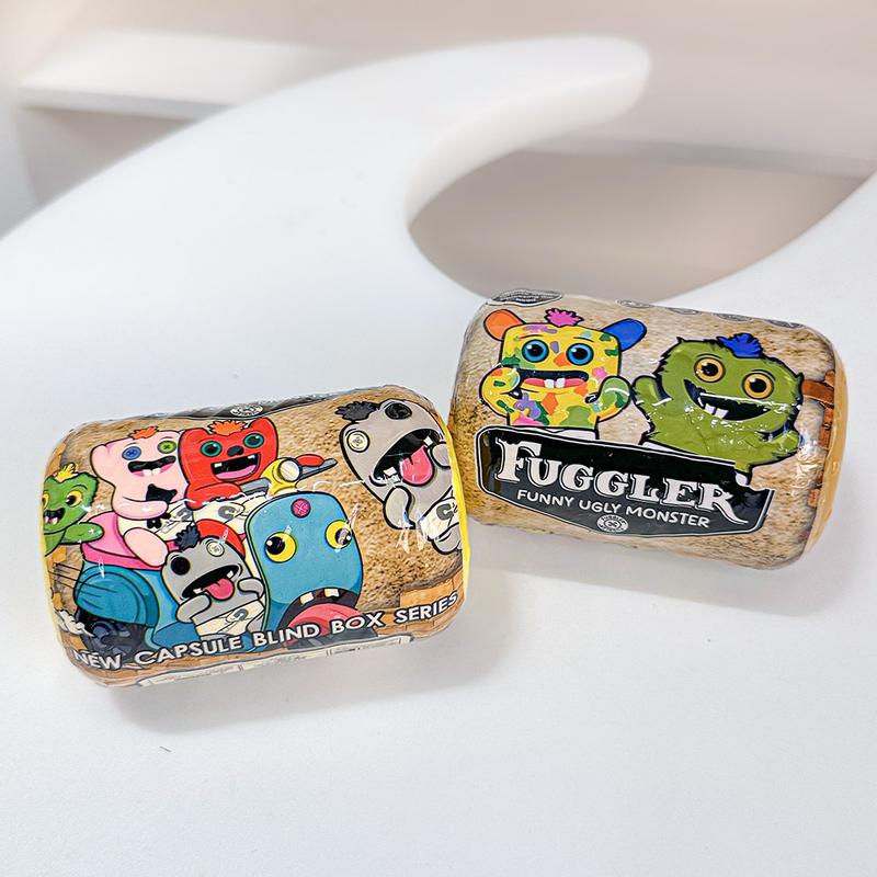 16Pcs Fuggler Blind Box Capsule，Funny Ugly Monster Keychain & Desk Decor Collectibles.