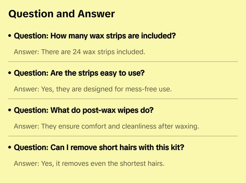 Athena Club Wax Strip Kit for Bikini - 24 Wax Strips & Post-Wax Wipes for Body Care and Comfort