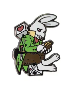 Alice's Adventures in Diceland: The White Hare - Enamel Pin