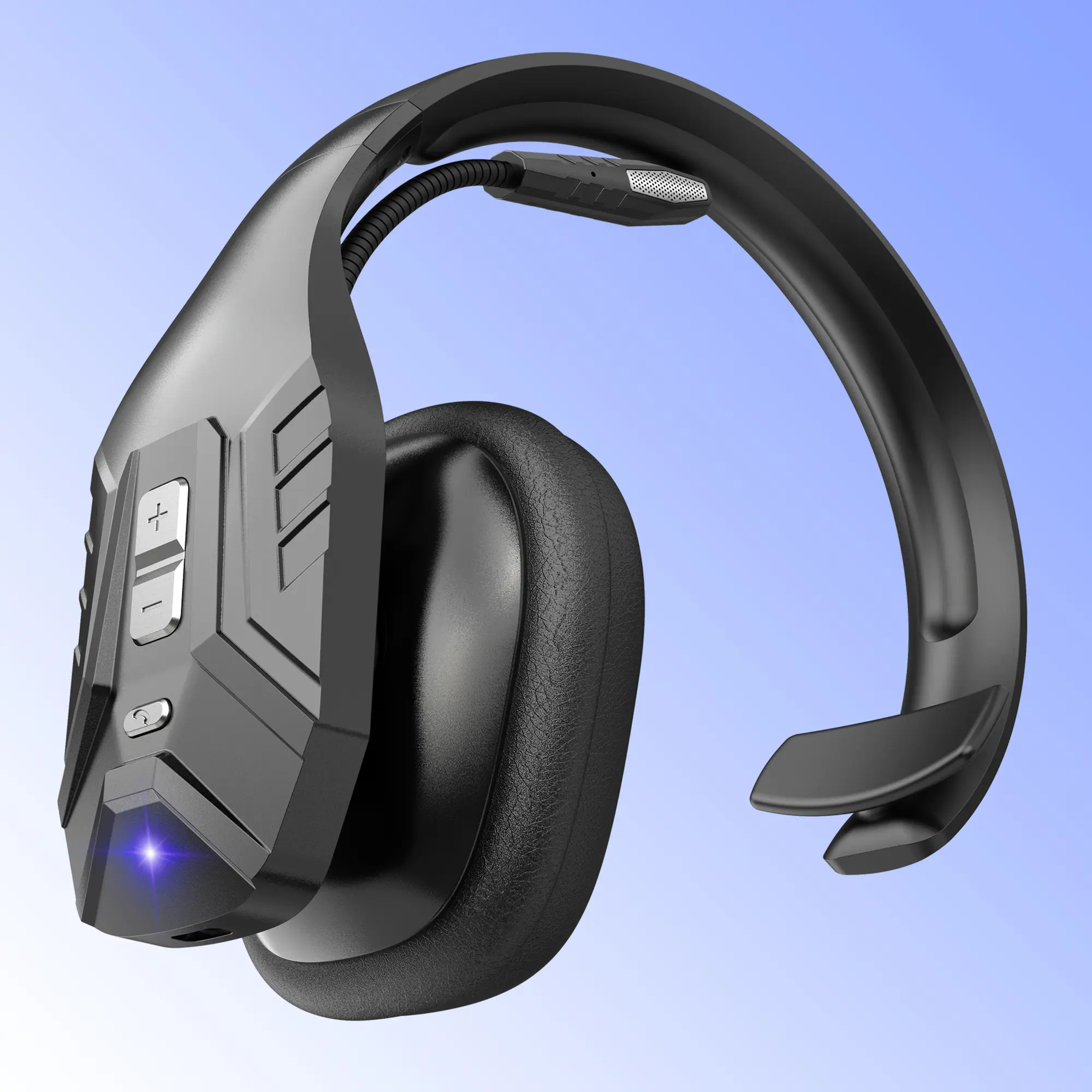 DH10 Wireless Trucker Bluetooth Headset with Noise-Canceling Mic & Electronic Earbud for Clear Communication Comfortable Fit Volume Control Stereo Headphones Wireless Audio Headphones Pc Headsets