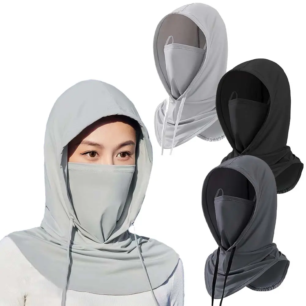 3 Pack Cooling Balaclava Hooded Face Mask - Full Coverage Breathable Windproof & Moisture-Wicking for Men & Women, Snug Fit with Adjustable Drawstring & Chin Guard, All-Season Outdoor Sports for Cycling, Skiing, Motorcycling, Fishing tiktokshopspringglowu