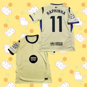 2024-25 Away Champions League Short Sleeve Jersey – Raphinha #11