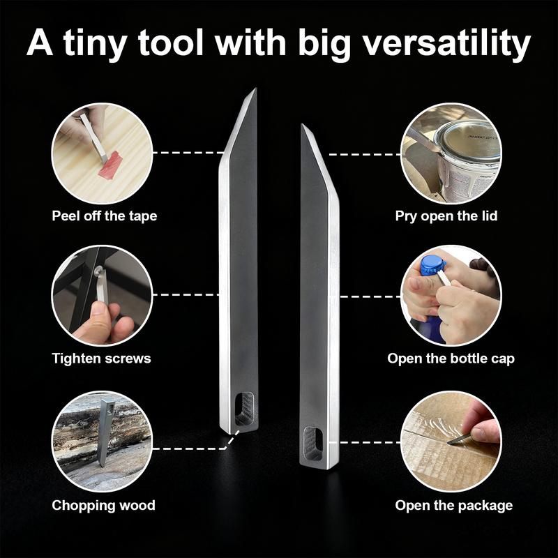 VAYWET The Mighty Bar - Super Strong Stainless Steel Keychain Pry Bar for Everyday Tasks EDC Prybar Heavy Duty EDC Keychain Pry Bar Tool (No ring) Portable Household Multifunctional, Small Keychain Accessories
