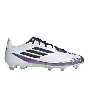 adidas Mens F50 Elite Firm Ground Messi Soccer Cleats  - Black, White