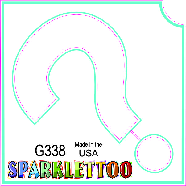 212 MAIN Ruby Red G338 Glitter Tattoo Stencils, 100 Sheets, 3-Ply Question Mark Design, 1.5x2.3x2.3 in, Easy to Use, FDA Compliant Safe Skin, for Men's Special Occasion Costumes & Accessories