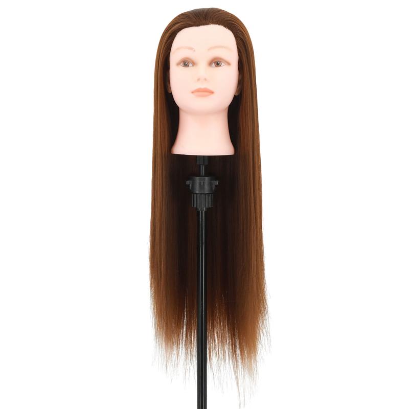 Mannequin Head with Straight, 24-26 Inch Doll Head for Cosmetology & Hairdresser Training, #6 Light, Single Pack