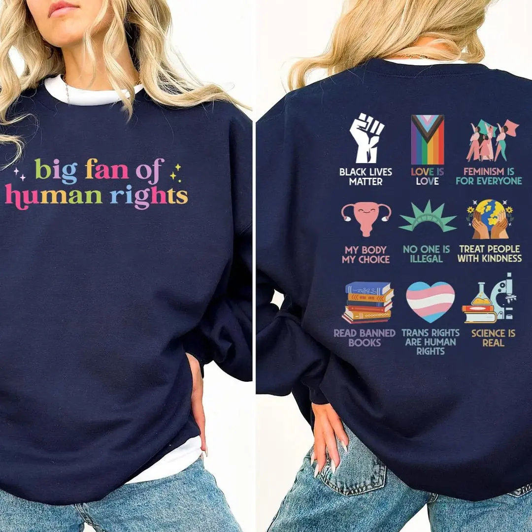 Big Fan Of Human Rights Shirts, Equality Shirt, Social Justice Sweatshirt, Political Protest Tshirt, Activist Sweater