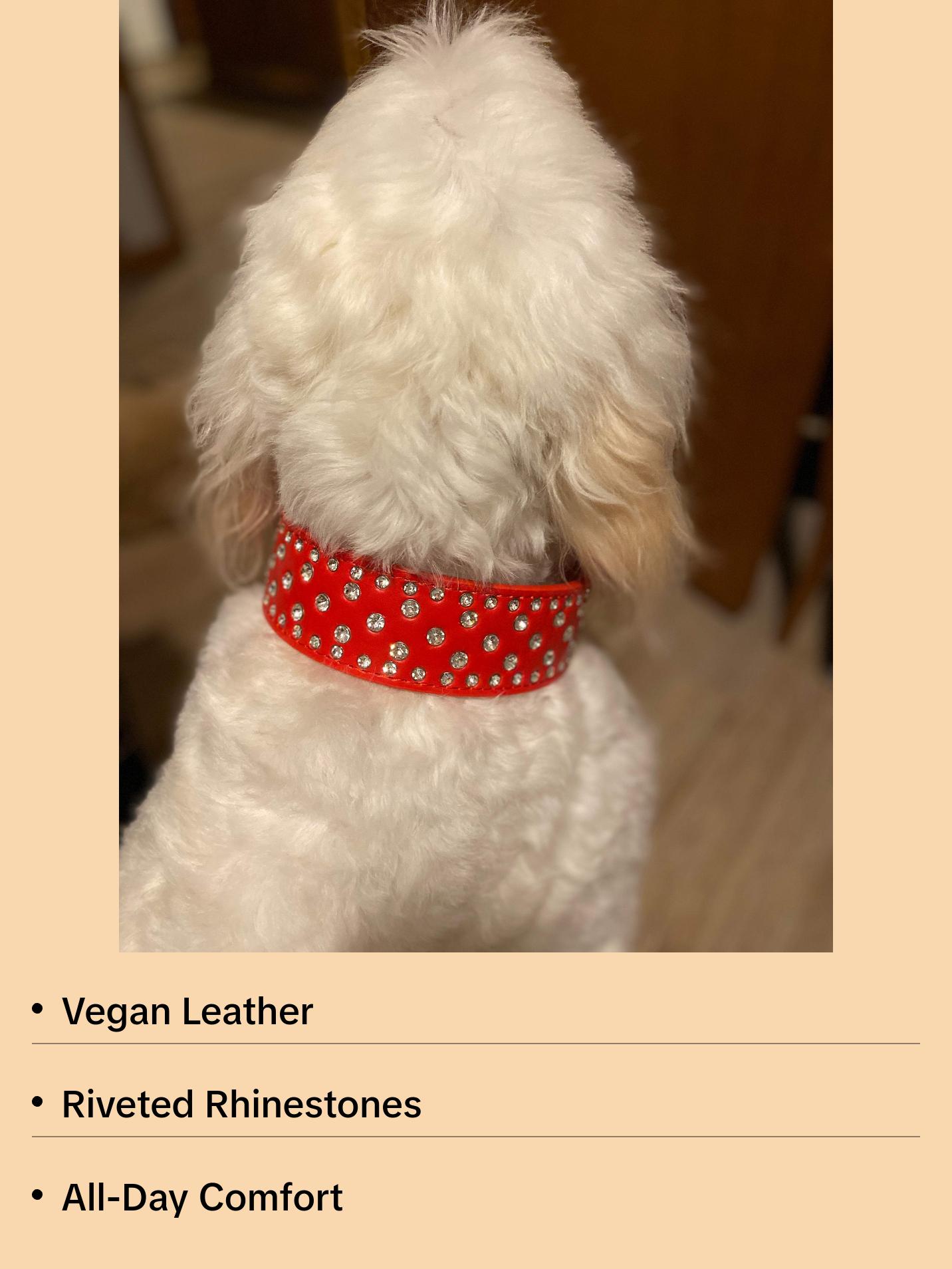 Red Bling Dog Collar