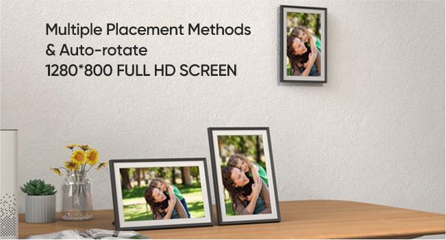 ARZOPA WiFi Digital Photo Frame 10.1 Inch IPS Touchscreen Electronic Photo Frame with 32GB Frameo Digital Picture Frames Share Photos Videos Music Calendar Alarm Auto Rotate Thanksgiving & Christmas Gift Perfect for Family & Friends Home Decor Gift Ideas