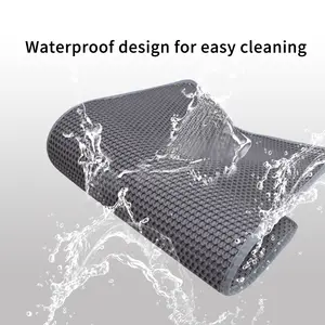 Double Layer Cat Litter Mat Anti-Tracking Waterproof Honeycomb Design Soft on Paws Multi-Purpose Use Durable Long-Lasting for Easy Cleaning