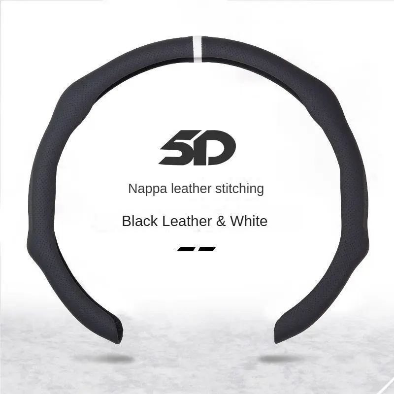 【DealsForYouDays】New Napa Leather Steering Wheel Cover - Quick-Turn, Non-Slip, Breathable, Ultra-Thin Universal Grip, Car Steering Wheel Insert Accessories, Automotive Gift for All Seasons to Enhance Vehicle Driving Experience