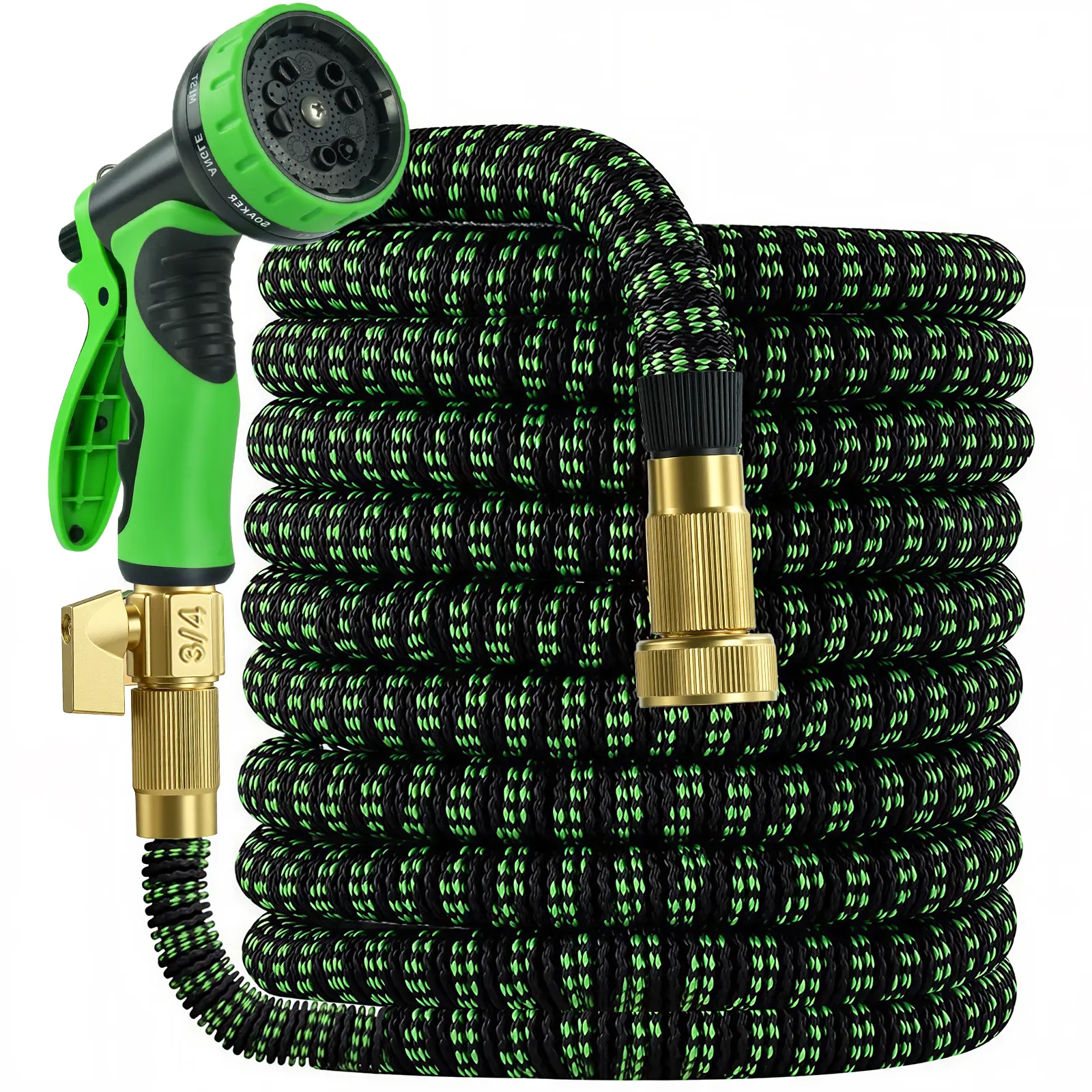 Cotsoco 50/75/100FT Heavy Duty Expandable Garden Hose, 3-Layer 3750D Water Pipe Flexible Hose with 10 Function Spray Nozzle, for Watering Lawn Yard Garden, Car Washing, Pet Cleaning -SummerVibes