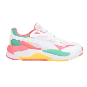 PUMA Womens X-Ray Speed Wide Lace Up Sneakers Shoes Casual - Pink, White, Yellow