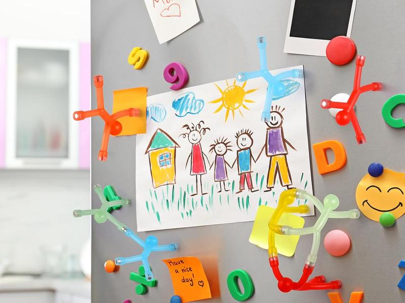 MUNBYN  10PCS Colorful Magnetic People Set – Bendable Magnetic Figures for Kids & Adults, Fun Fridge Magnets and Fidget Toys, Creative Office, Refrigerator & Whiteboard Decorations