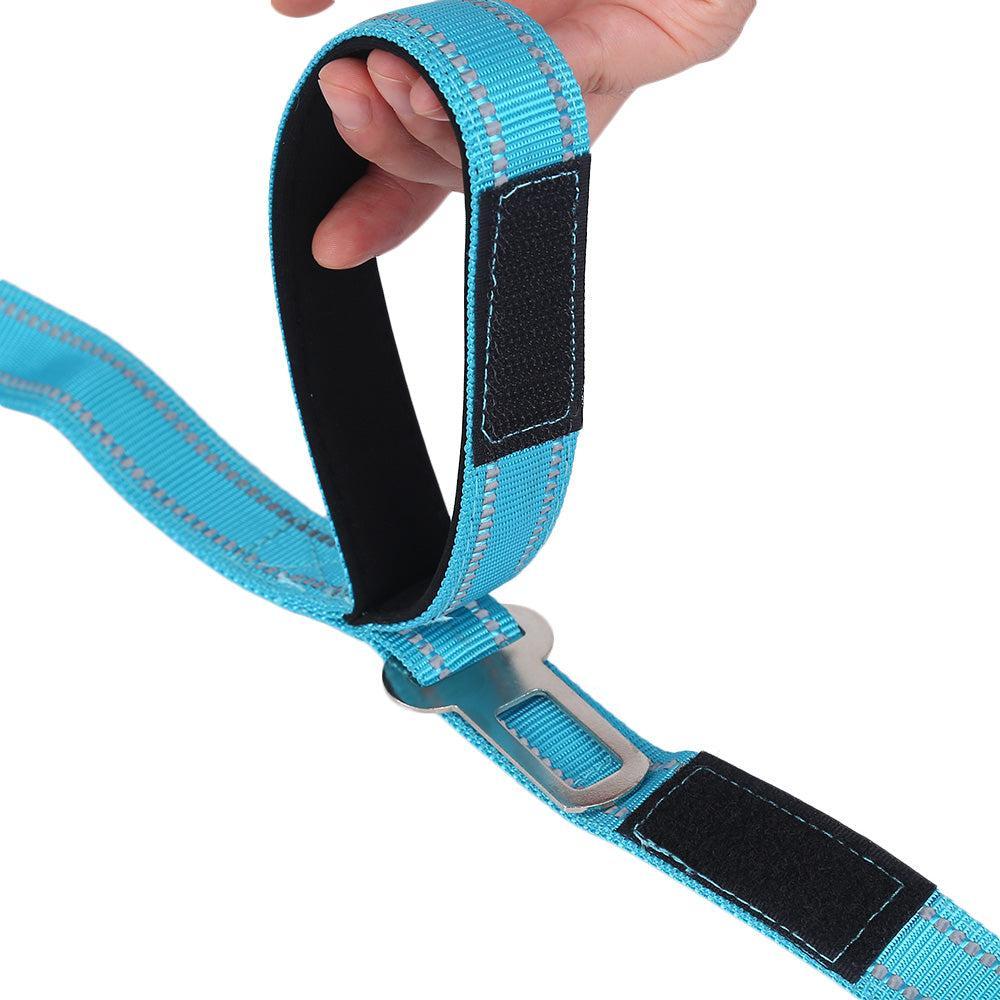 Joyride Harness 2-in-1 Dog Leash with Seat Belt Buckle, Reflective Strips, 2 Handles & Hidden D-Ring, 54" Leash for Safe Car Driving Joyride Harness 2-in-1 Dog Leash with Seat Belt Buckle, Reflective Strips, 2 Handles & Hidden D-Ring, 54" Leash for Safe Car Driving