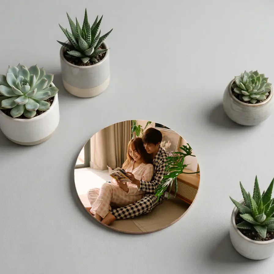 Custom Personalized Round Drink Coaster, Add Your Image, Text, or Logo