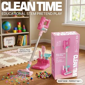 Kids Musical Vacuum Toy with Real Suction | 3-in-1 Singing Cleaning Set | Educational Pretend Play Housekeeping Gift for Toddlers(Ages 3, 4, 5, 6, 7, 8, 9)