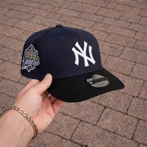 Classic NY LA Navy Cap – Adjustable Snapback Baseball Hat, Streetwear Style with Side Patch Embroidery