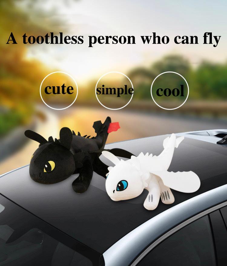 27cm/35cm HTTYD Toothless & Light Fury Couple Plush Doll Car Exterior ...