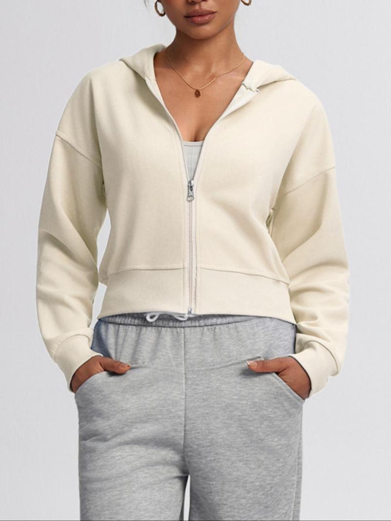 TCVC Womens Zip Up Hoodies Fall Outfits Cropped Sweatshirts Fleece Jackets Casual Hooded Y2k Tops