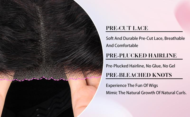 Tnice Short Bob Glueless Wigs Ready To Wear Deep Wave Curly Wigs Human Hair Wet and Wave 4x4 HD Lace Closure Wig For Women Pre Plucked 200%