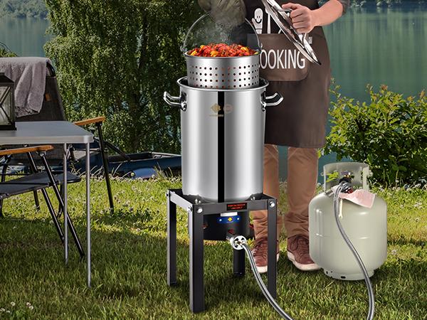 ARC Single Burner Propane Stove,55,000BTU Outdoor Propane Stove Burner Cooker for Cooking for Turkey Fry,Homebrewing,Crawfish Boil,and More!