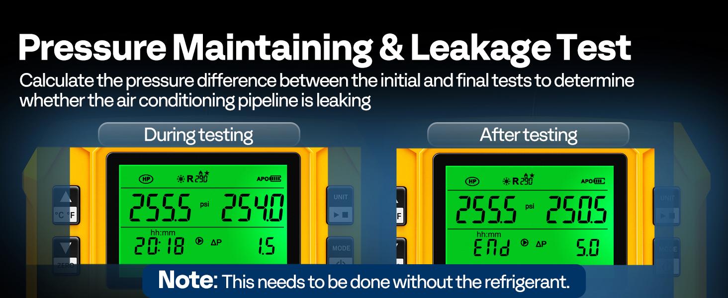 VIVOHOME Digital HVAC Manifold Gauge Set with R134a R1234yf Quick Couplers and Can Taps, Refrigeration Car AC Gauges with 3 Hoses for R134a R410a R32 R1234yf R454B Refrigerant Recharge Kit Air Conditioning Portable Automotive diagnostic tool