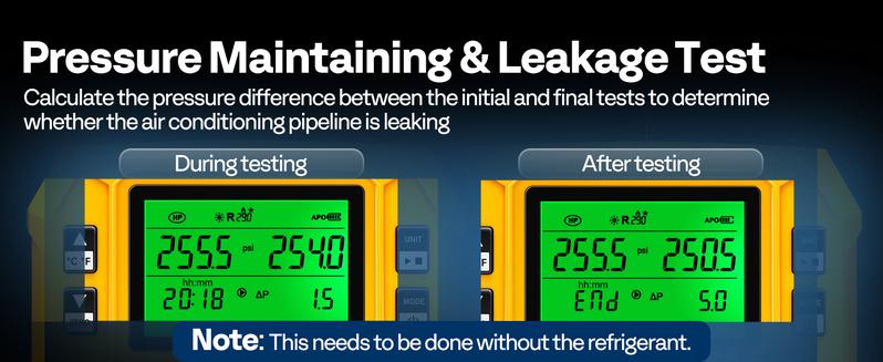 VIVOHOME Digital HVAC Manifold Gauge Set with R134a R1234yf Quick Couplers and Can Taps, Refrigeration Car AC Gauges with 3 Hoses for R134a R410a R32 R1234yf R454B Refrigerant Recharge Kit Air Conditioning Portable Automotive diagnostic tool