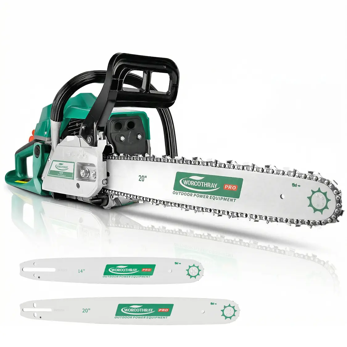 Powerful 62CC 2-Stroke Gasoline Chainsaw, 14"-20" Guide Bar Combo, Tools for Wood Cutting, Farm & Garden Tree Trimming, Powerful Chainsaw