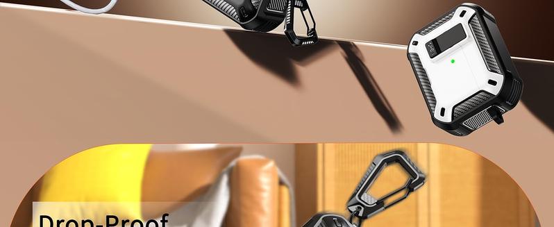 AirPods Pro 3 Generation Case Cover with Cleaner Kit, Military Hard Shell Protective Armor with Lock for AirPod Gen 3 Charging Case 2021,Front LED Visible,White