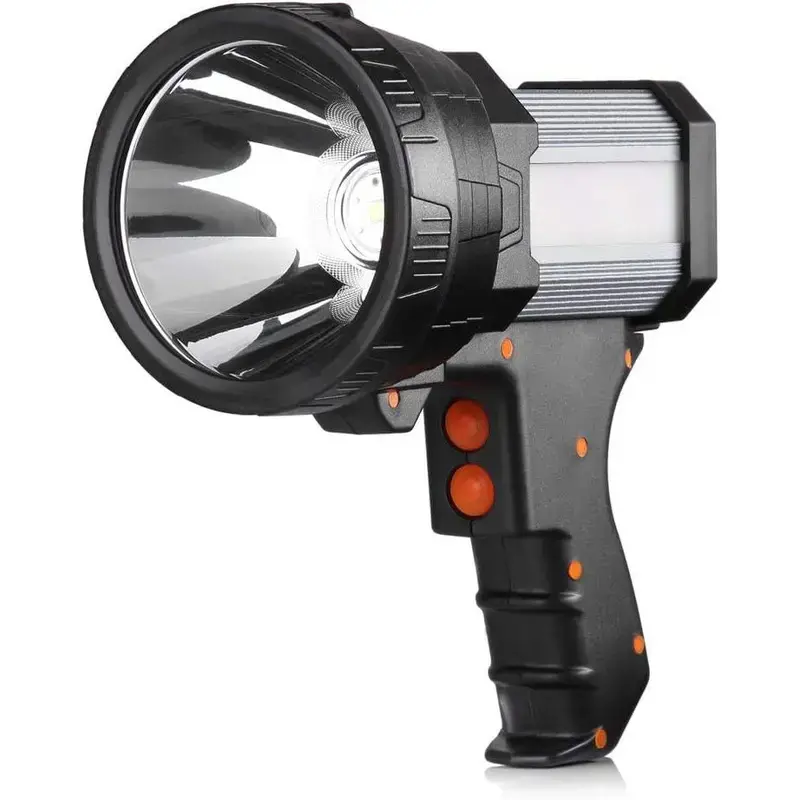 Rechargeable Spotlight,1000,000-Lumen Spot Lights Hand held Large Flashlight Handheld Spotlight Lightweight and Super Bright Flashlight (Aluminium_Alloy )