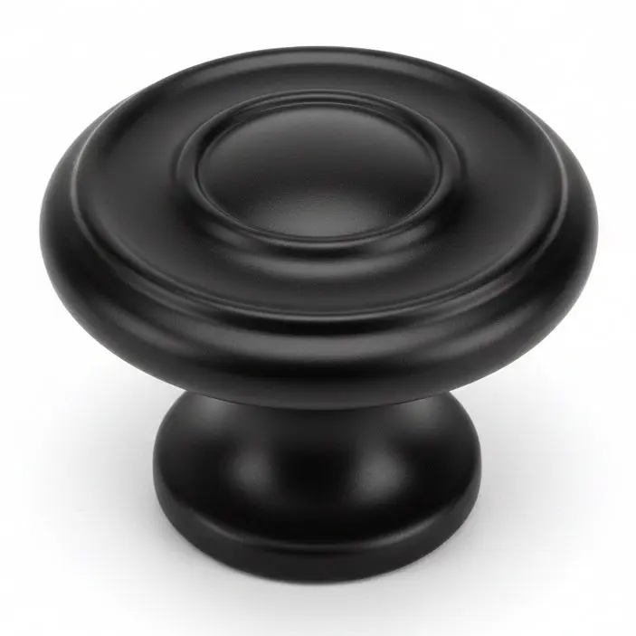 Cosmas 6211FB Flat Black Ring Cabinet Knob