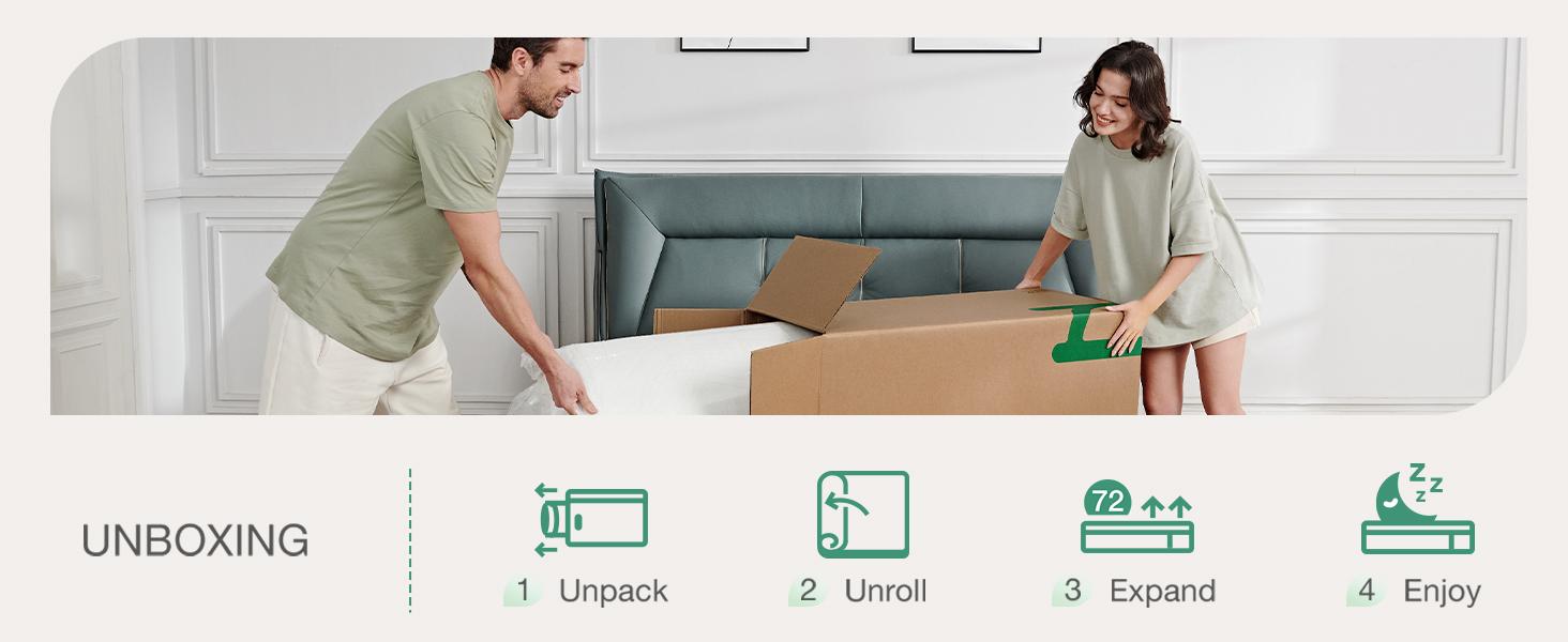 Hybrid Mattress Fiberglass-Free Full/Queen/King -6/8/10/12/14 Inch-Perfect Balance of Softness & Firmness: High-Quality Mattress for All Sleepers & Body Alignment-Motion Isolation Mattress Hybrid Mattress Fiberglass-Free Full/Queen/King -6/8/10/12/14 Inch-Perfect Balance of Softness & Firmness: High-Quality Mattress for All Sleepers & Body Alignment-Motion Isolation Mattress