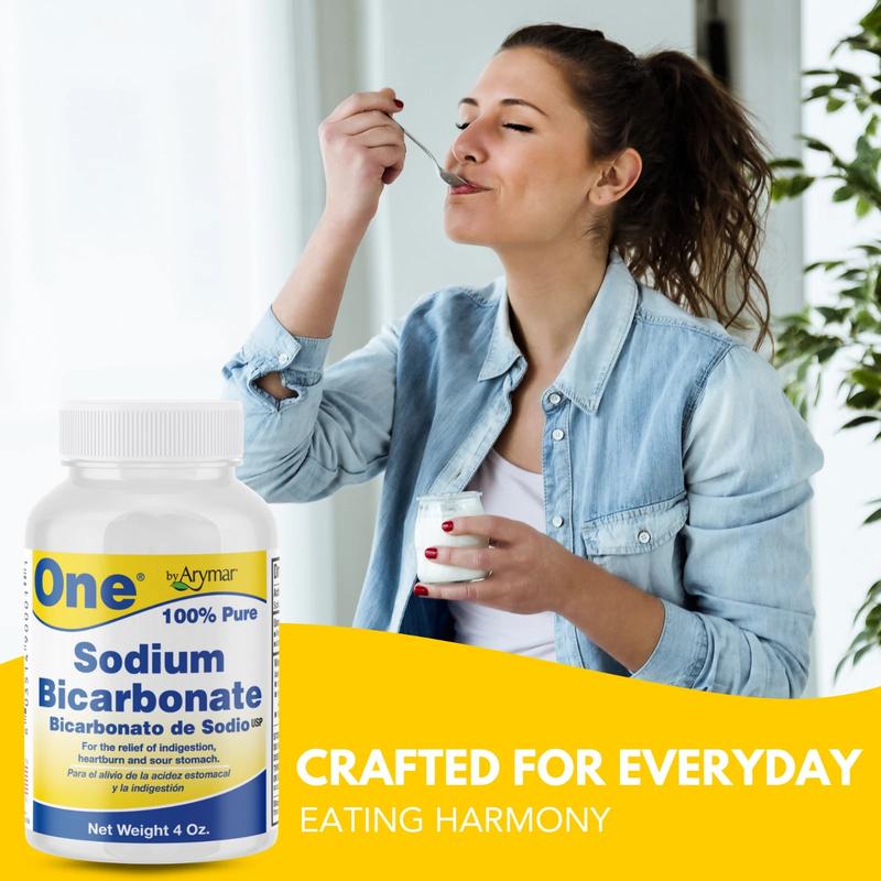 Arymar Pure Sodium Bicarbonate Powder 4 oz- Natural Baking Soda for Multi-Use