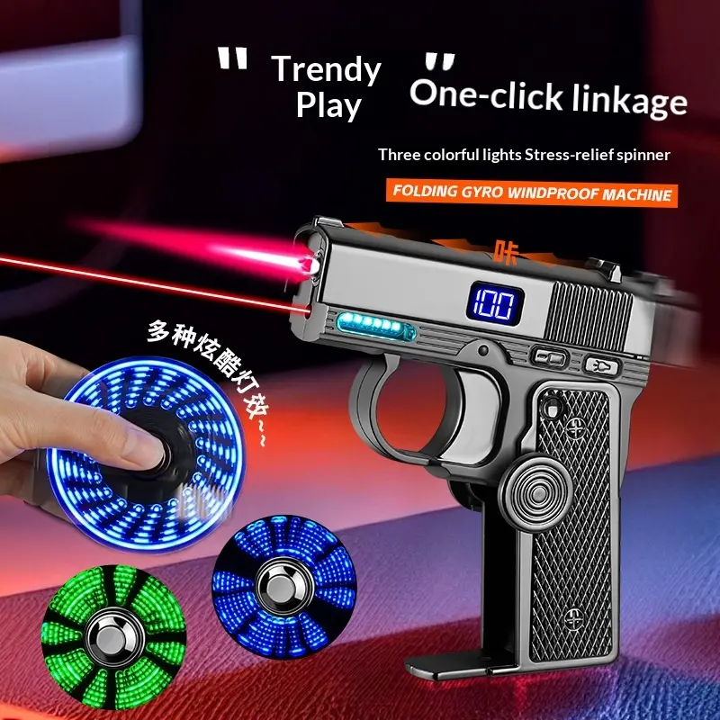 Dual-Power Rotary Spinning Lighter Gas And Electric Options