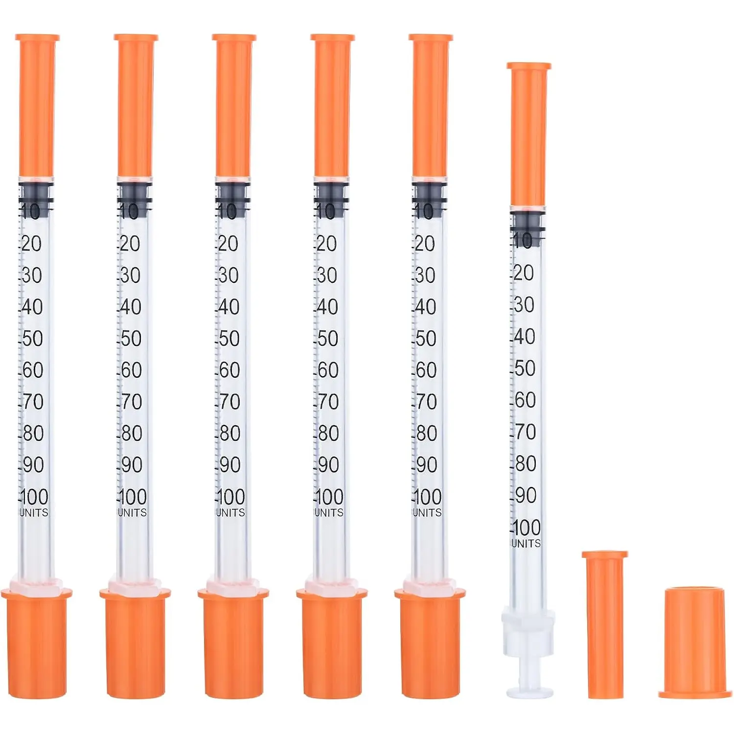 1ml/cc Syringe U-100 31G 5/16 Inch(8mm) Scientific Lab Syringe, Individually Wrapped Pack of 20