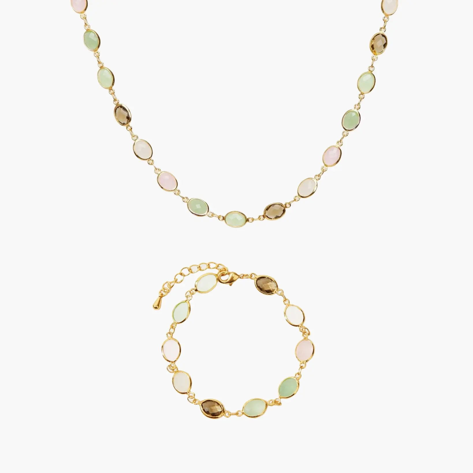 Necklace & Bracelet Set - Gold