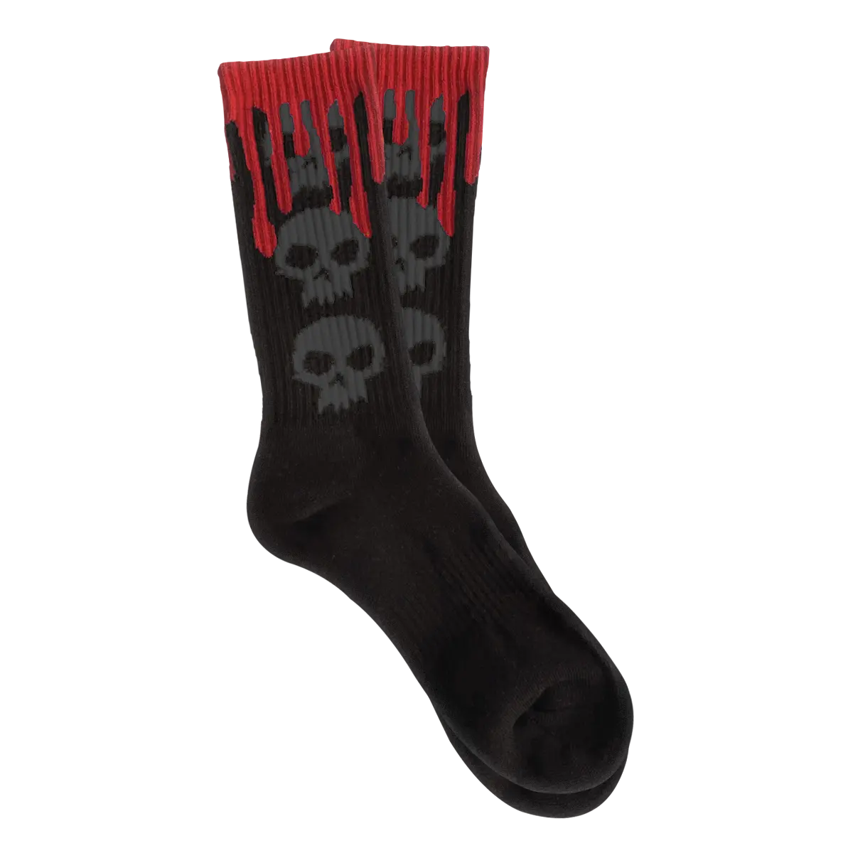 3 SKULL BLOOD SOCKS - BLACK/BLACK 3 SKULL BLOOD SOCKS - BLACK/BLACK