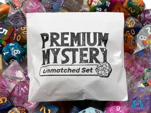 Premium Mystery Unmatched/Mixed Set of (7) Dice | Each Die Is Unique | Board Game TTRPG Dice Set