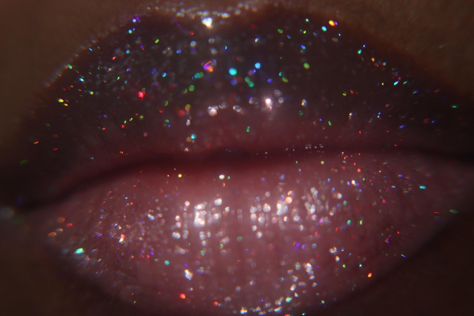 Pulsar: Rose Gold Glitter Lip Oil Gloss  sheer holographic- Glittery Sparkly Formula for Glittery Lips Gloss Lipstick Makeup lip oil gloss lipgloss Fleeky Friday holographic lip gloss Moisturize Glossy Hydrating